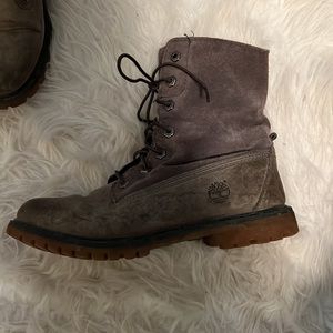 Timberland gray combat boots size 8